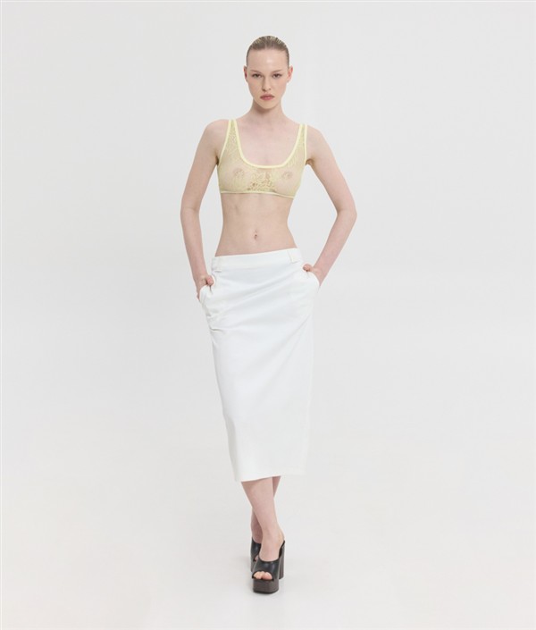 SSG DEVON MIDI SKIRT WHITE